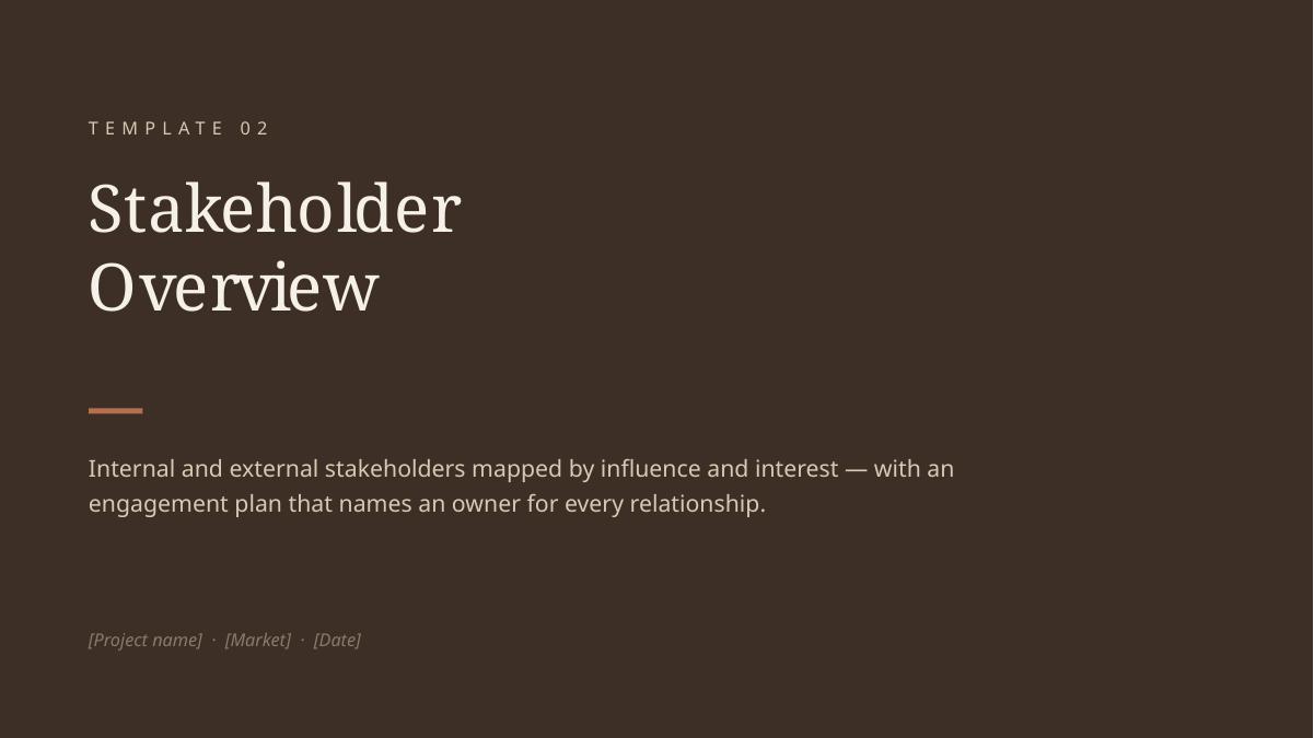 Stakeholder Overview template cover
